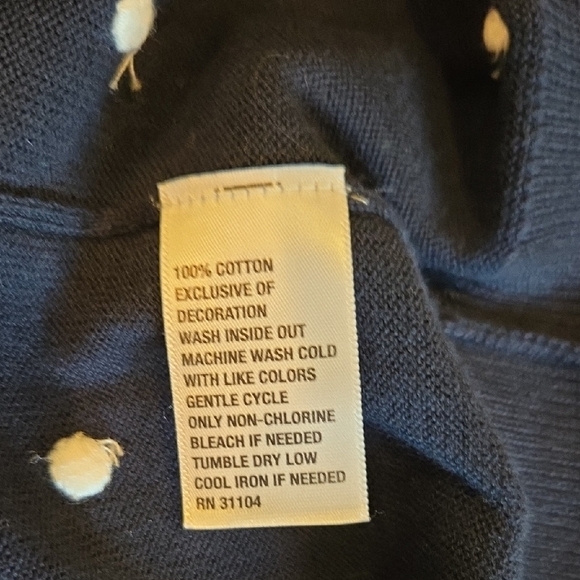 Cynthia Rowley Blue and White Polka Dot Cardigan Small 100% Cotton New W/Tags - Picture 11 of 11